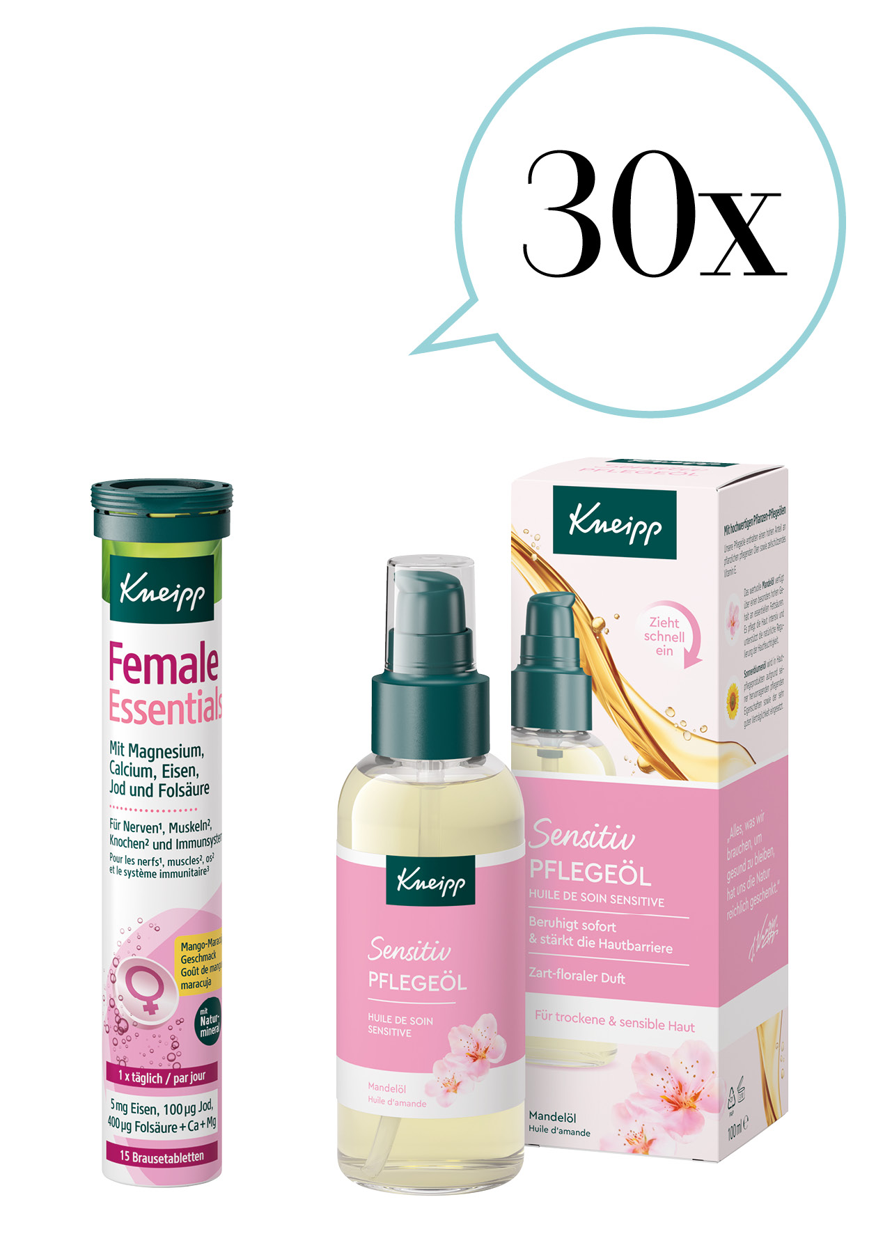 lots Kneipp pour le bien-être